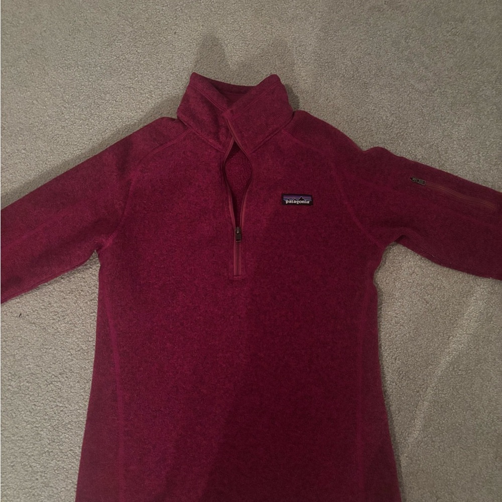 Patagonia Burgundy Quarter-Zip Fleece